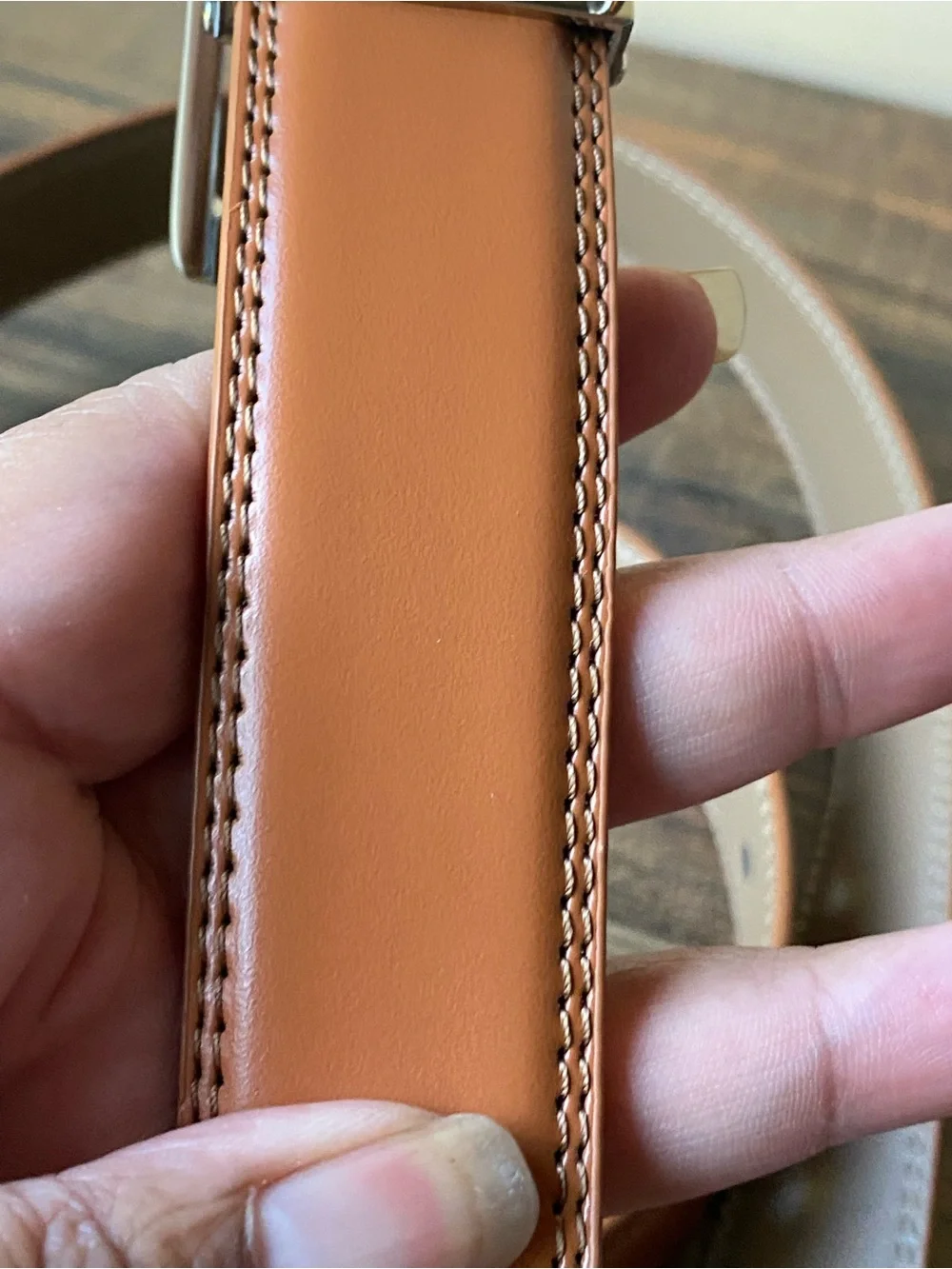 Cognac Leather Belt, 38”